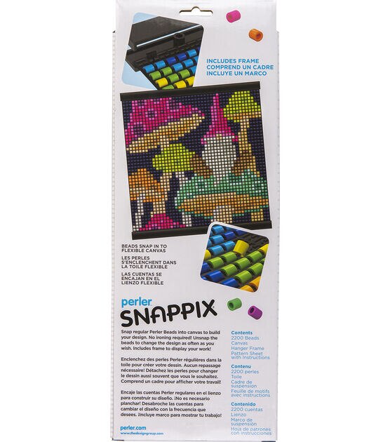 Perler 12 Black Snappix Bead Canvas 3ct