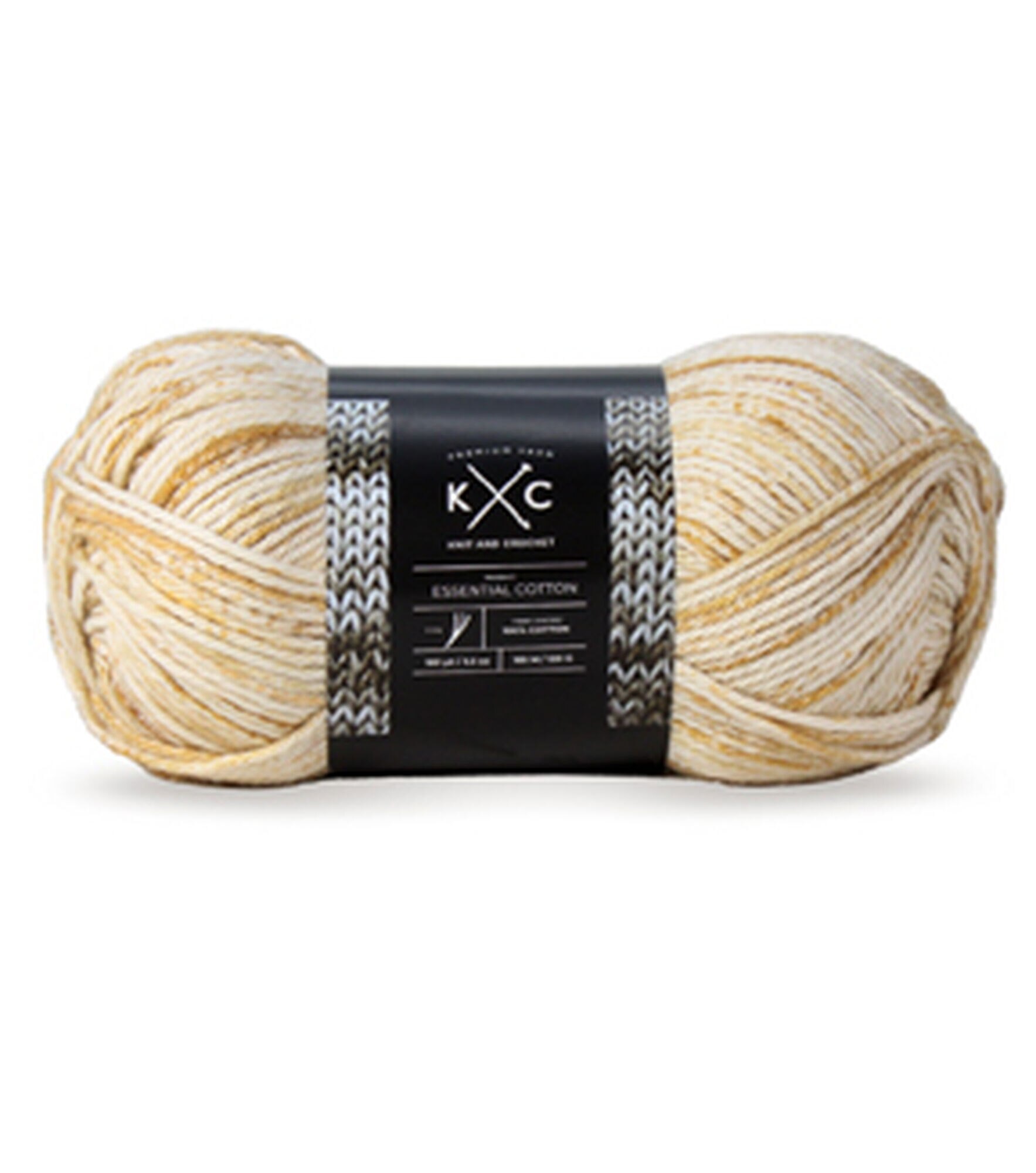 180yds Essential Light Weight Cotton Yarn by K+C, Var White Sands, hi-res