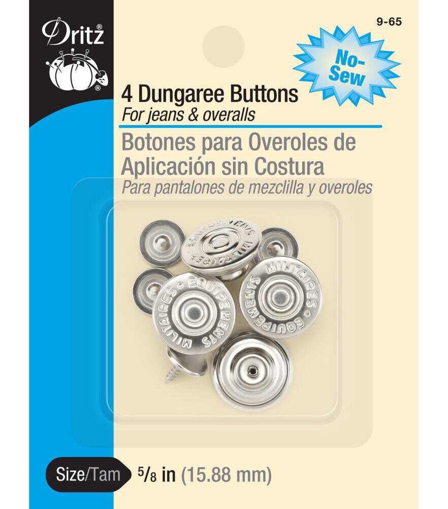Dungaree No Sew Buttons 5/8in Antique Brass – Brooklyn Craft Company