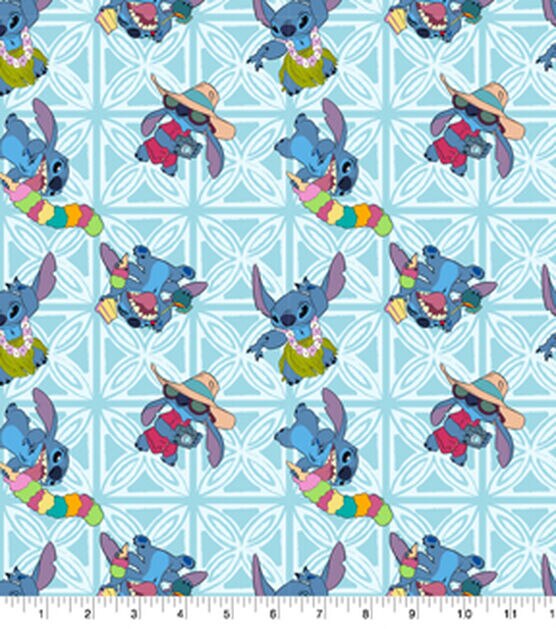 0.5X1.1 Meter Disney Lilo Stitch Cotton Fabric for Kids Clothes