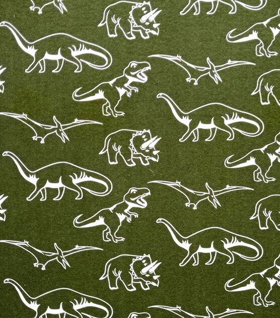 Dino Super Snuggle Flannel Fabric