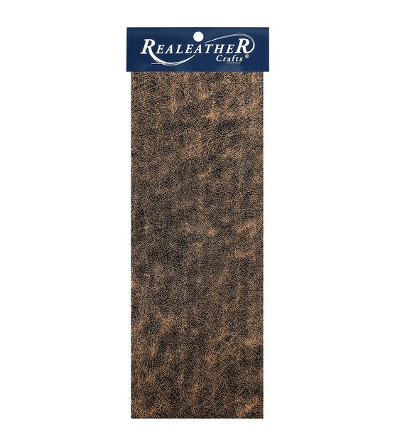 Realeather 9" x 3" Brown Trim Leather Sheet