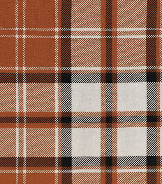 Brown & Cream Harvest Plaid Harvest Cotton Fabric | JOANN