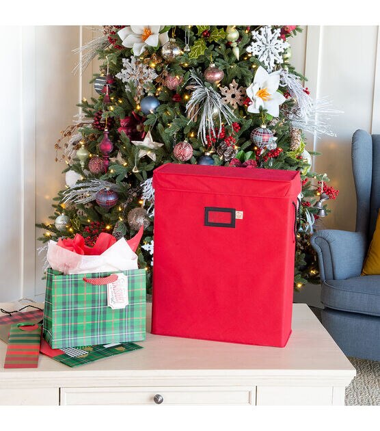 Santa's Bags Red Gift Bag & Tissue Paper Storage Box, , hi-res, image 7