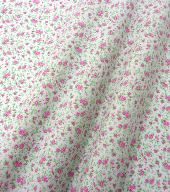 Washed Pink Mini Rose Quilt Cotton Fabric by Quilter's Showcase, , hi-res, image 3