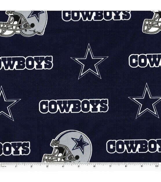 NFL - Dallas Cowboys Navy White Yardage Size 58/60 in Blue Cotton Novelty | Fabric Traditions