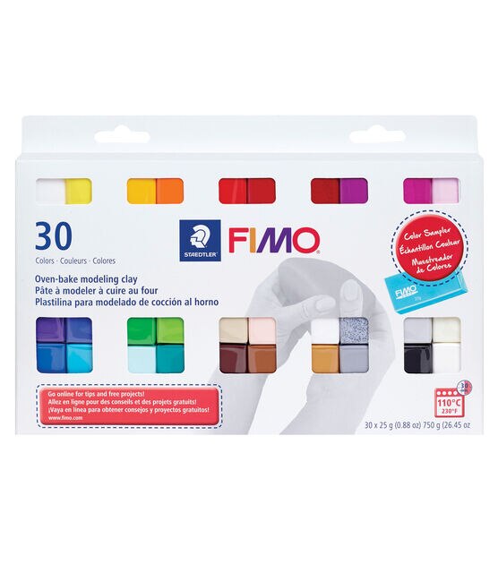 STAEDTLER FIMO Soft Polymer Clay - Oven Bake Clay for Jewelry, Sculpting,  Crafting, 12 Assorted Colors, 8023 C12-1 