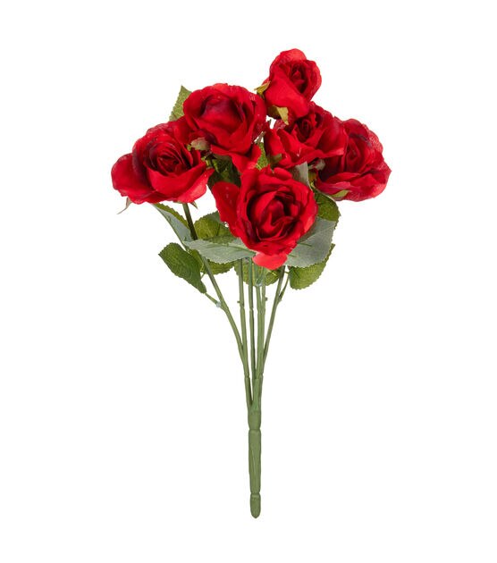 17" Bright Red Rose Bush by Bloom Room