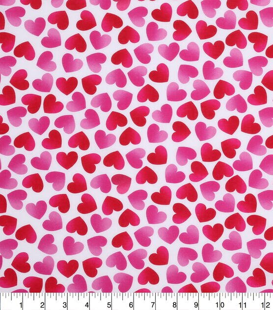 oneOone Cotton Flex Pink Fabric Valentine Love Heart Dress Material Fabric  Print Fabric By The Yard 40 Inch Wide 