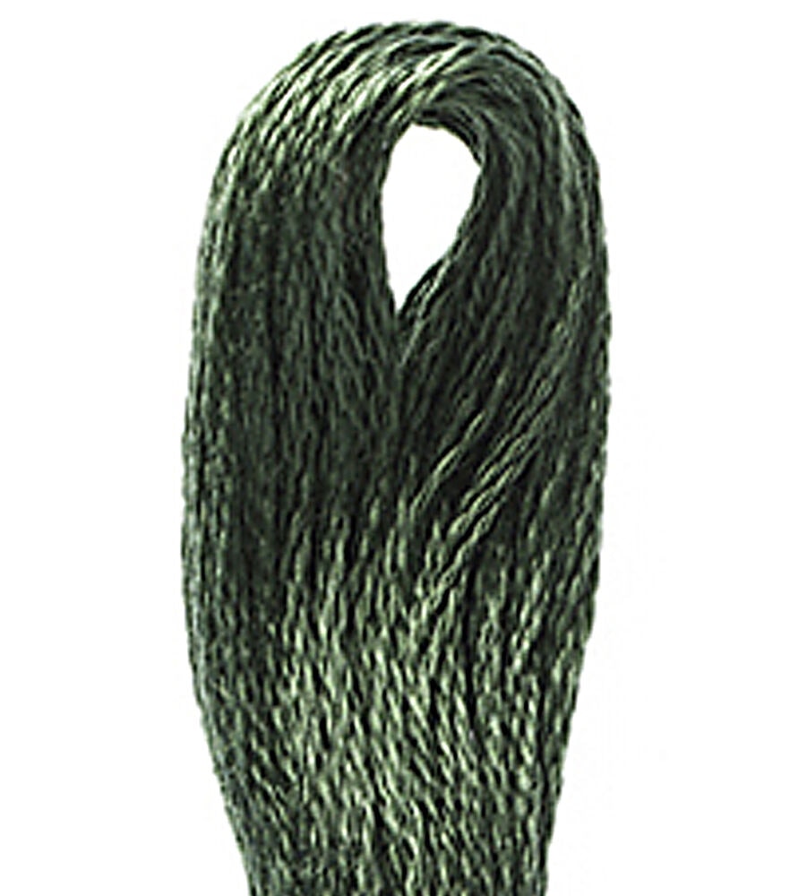 DMC 8.7yd Greens 6 Strand Cotton Embroidery Floss, 520 Dark Fern Green, swatch, image 18