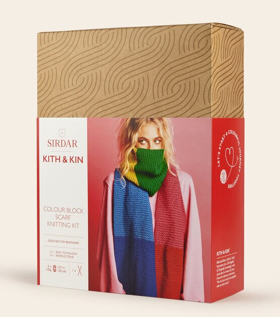 Sirdar 11" Color Block Scarf Knit Kit