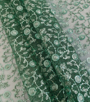 Emerald Green Lace Fabric -  Canada