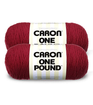 Caron One Pound Solids Yarn, 16oz, Gauge 4 Medium, 100% Acrylic - OffWhite-  For Crochet, Knitting & Crafting ( 1 Piece )