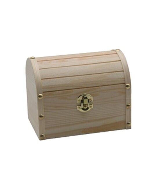 6" Ivory Wood Treasure Chest by Park Lane