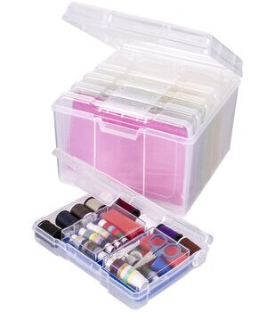 Creative Options 13 Clear & Pink Craft Tool Box Organizer