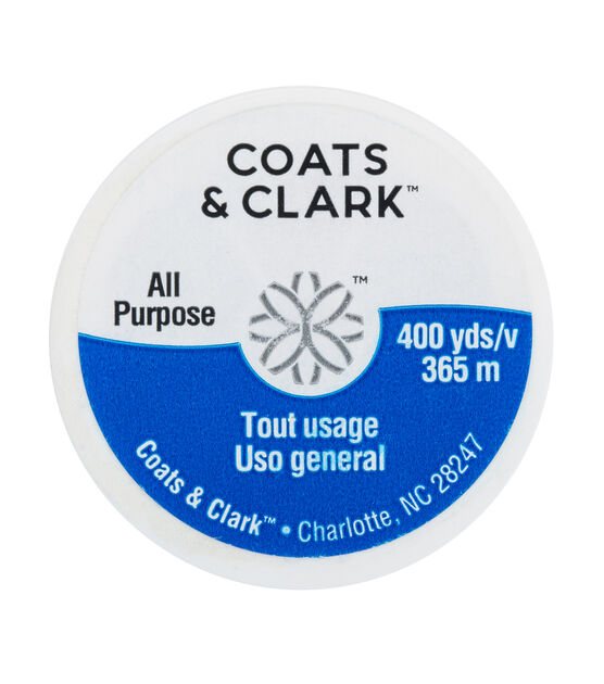 400 Yard Coats & Clark 230A All Purpose Thread Black - Eyebrow