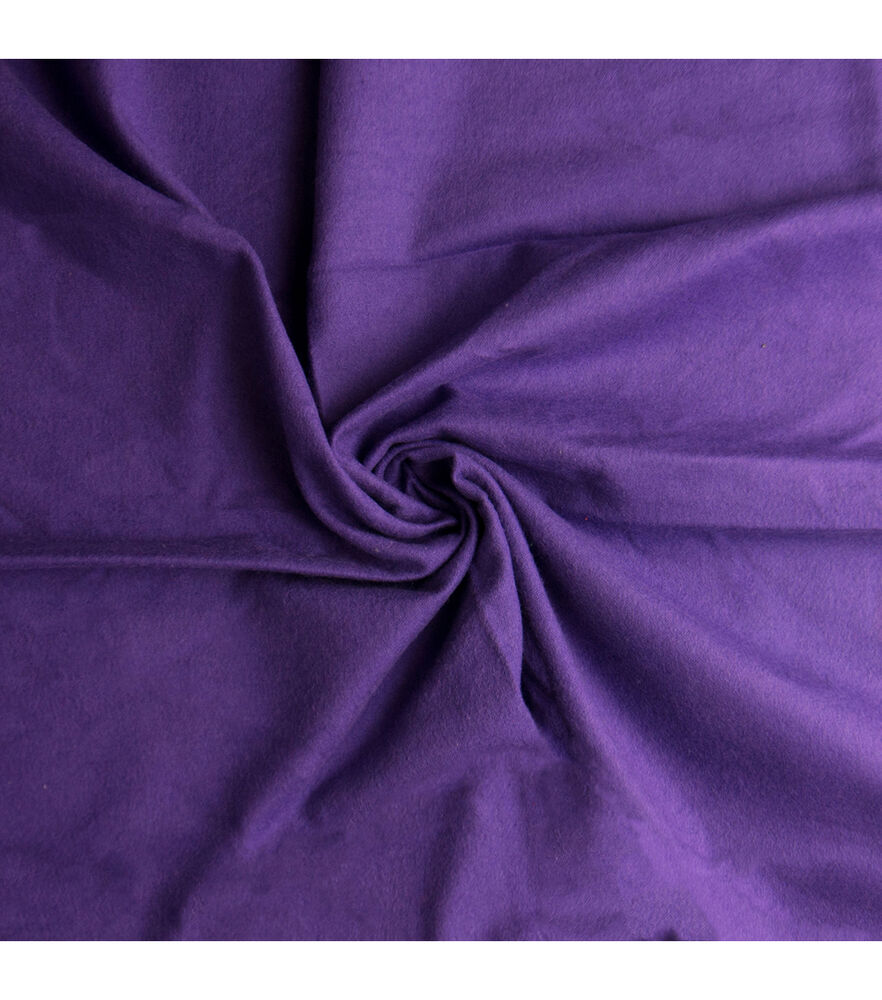 Comfy Cozy Flannel Fabric Solids, Purple, swatch