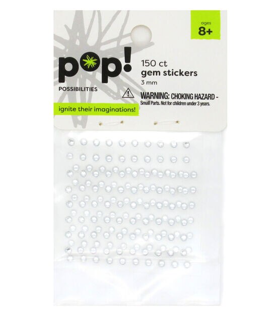 POP! Round Crystal Rhinestone Stickers 3mm 150pc