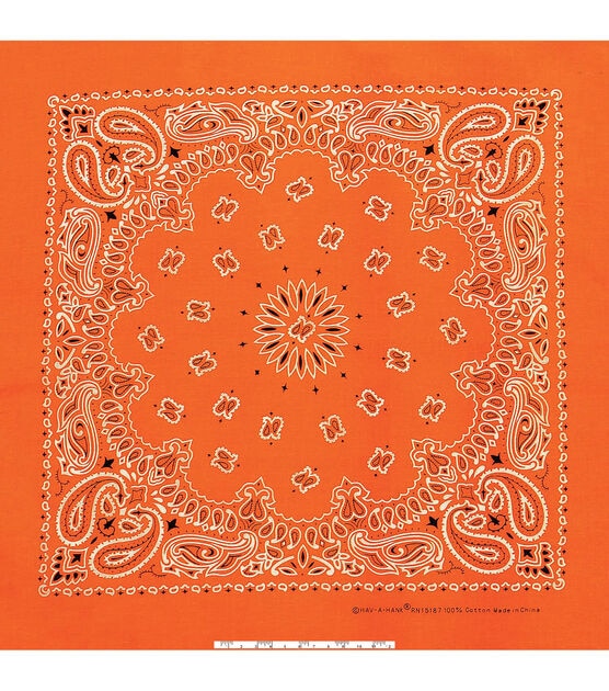 22" x 22" Cotton Paisley Bandana, , hi-res, image 8