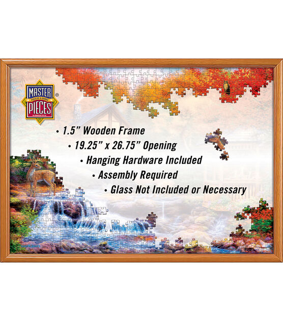 19.75x26.75 Puzzle Frame Kit with Glue Sheets, Silver Modern Picture Frame