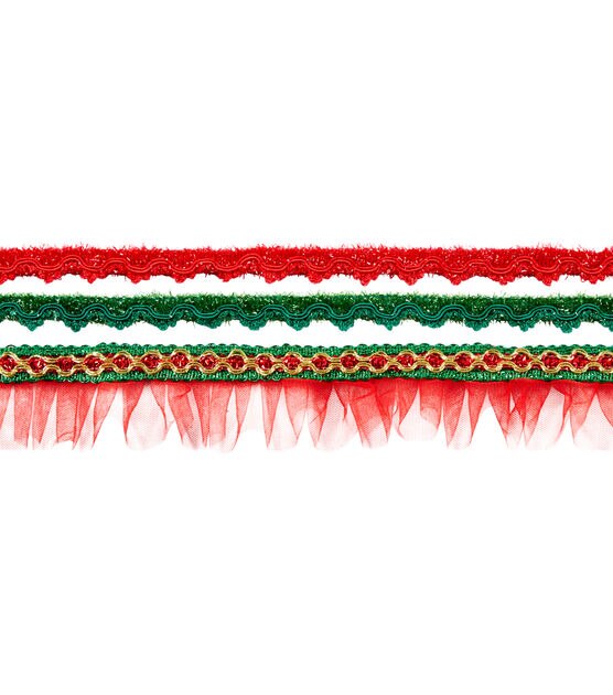 3yds Christmas Assorted Fringe Trims 3ct by Place & Time, , hi-res, image 2