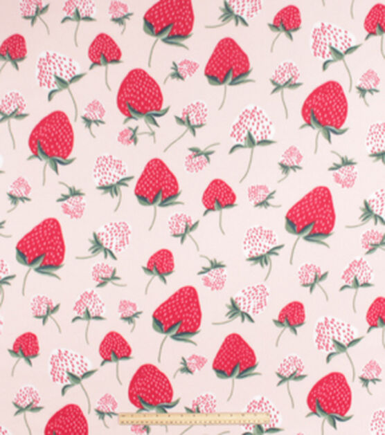 Multi Strawberries Blizzard Fleece Fabric, , hi-res, image 2