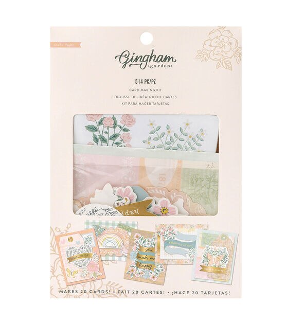 American Crafts Crate Paper Gingham Garden Card Kit