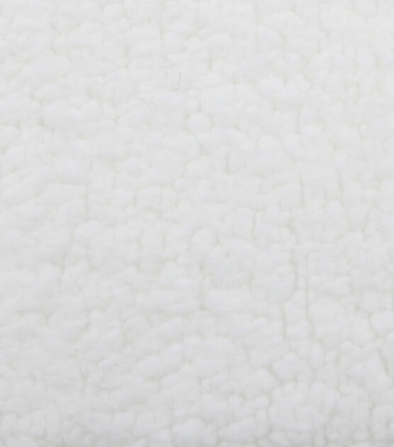 Solid Natural Creamy White Sherpa Plush Fleece Fabric