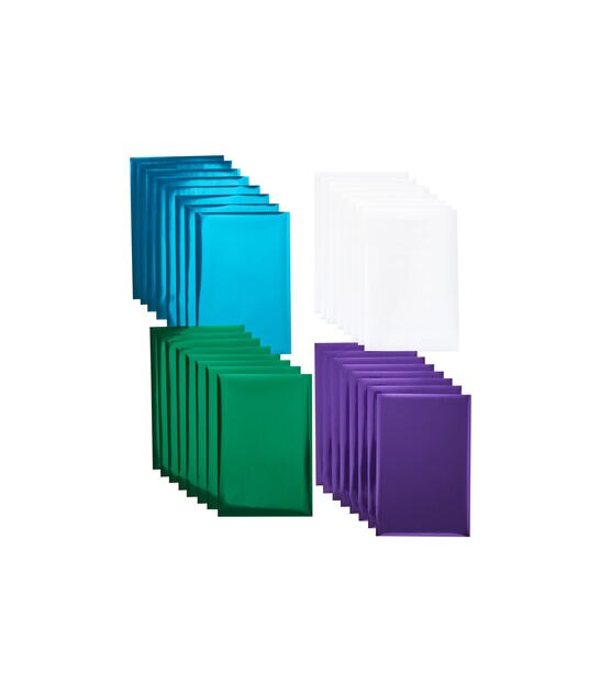 Cricut Foil Transfer Sheets - Jewel Sampler, 4 x 6, Package of 24