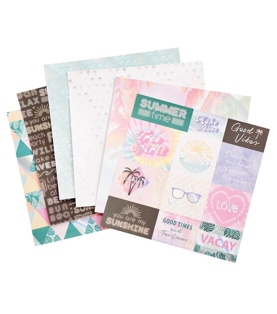 48 Sheet 12 x 12 Shimmer Cardstock Paper Pack by Park Lane