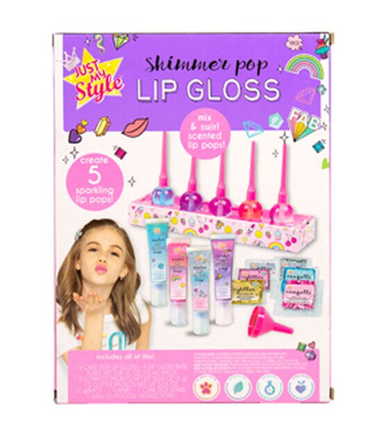 Just My Style 17ct Shimmer Pop Lip Gloss Kit, , hi-res, image 3