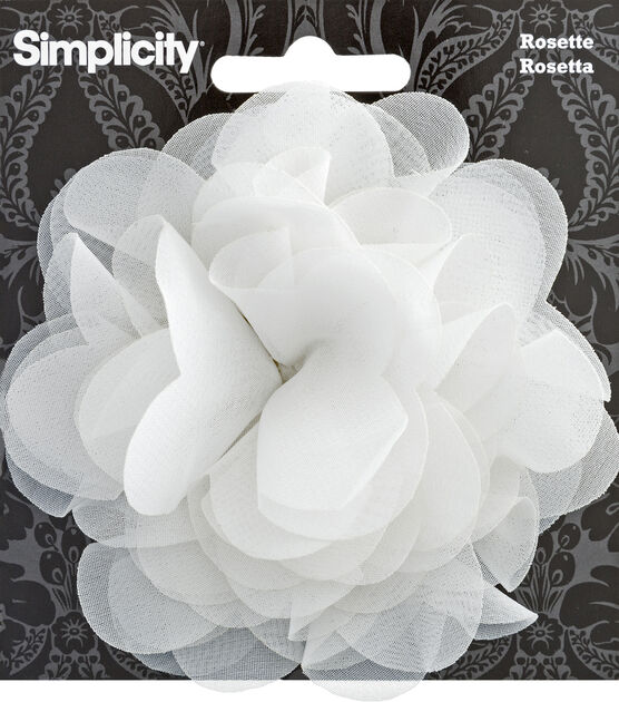 Simplicity Rosette Flower Accessory White