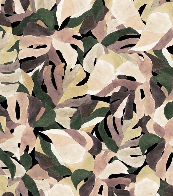 Mauve Monstera Plant Silky Fabric