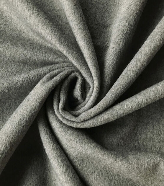 Fabric Polyester Wool Blend; BRW5002-002 Silver grey