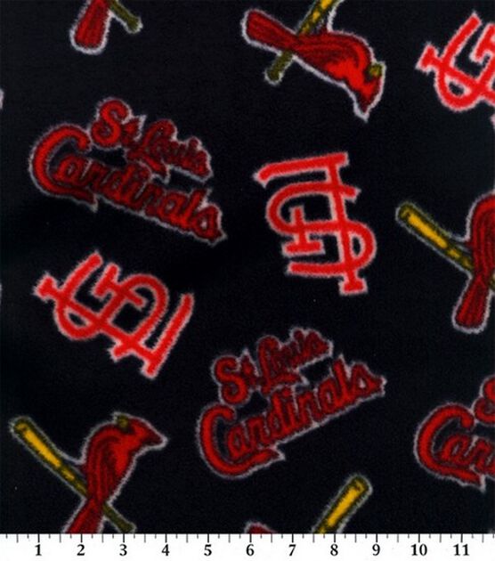 St. Louis Cardinals Tossed Print Cotton Fabric 58