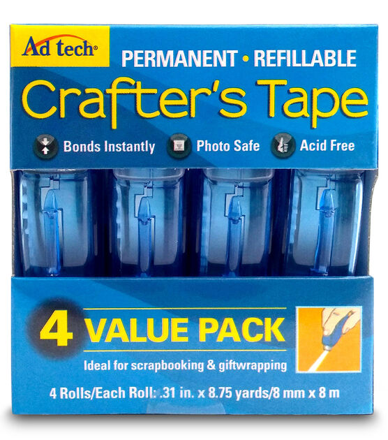 AdTech 4 pk Crafter's Tapes Blue | Card Making Double Sided Adhesive Tape