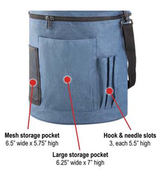 11 Blue Yarn Drum Storage Bag by Big Twist