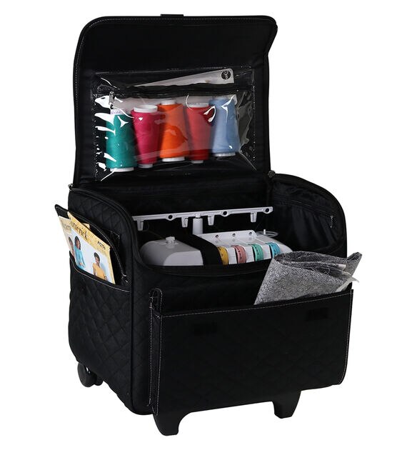 Serger Case with Detachable Dolly Serger Bag with Removable Padding Pad