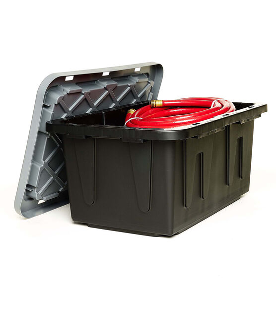 HOMZ Durabilt Heavy Duty 34 Gallon Plastic Organizer Storage Bin Tote with  Lid, 1 Unit - Kroger