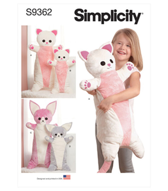  Simplicity 1603 Plush Stuffed Animal Toy Sewing
