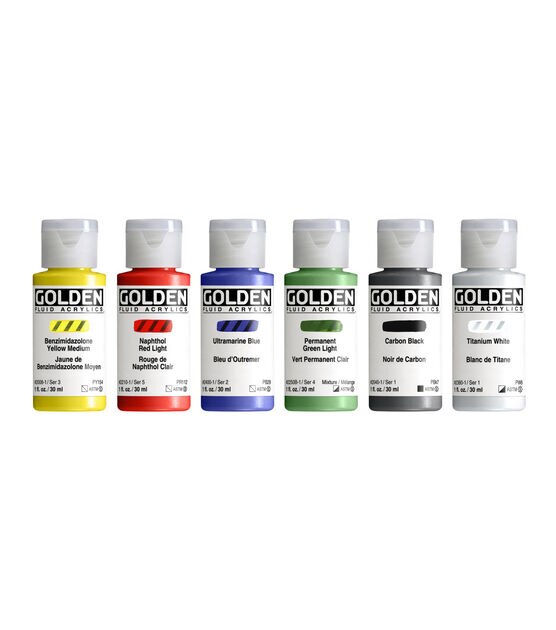 Golden Paint 30ml Fluid Intro Set Acrylic Paint 6ct