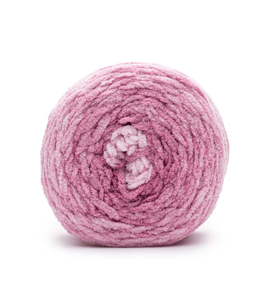 Bernat Baby Blanket Dappled 220yds Super Bulky Polyester Yarn, Rose, swatch, image 1