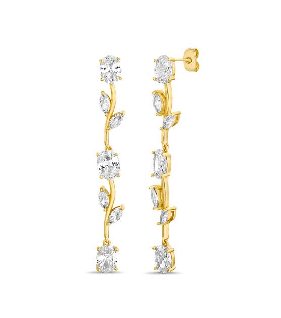 Badgley Mischka Casted Stone Vine Earrings