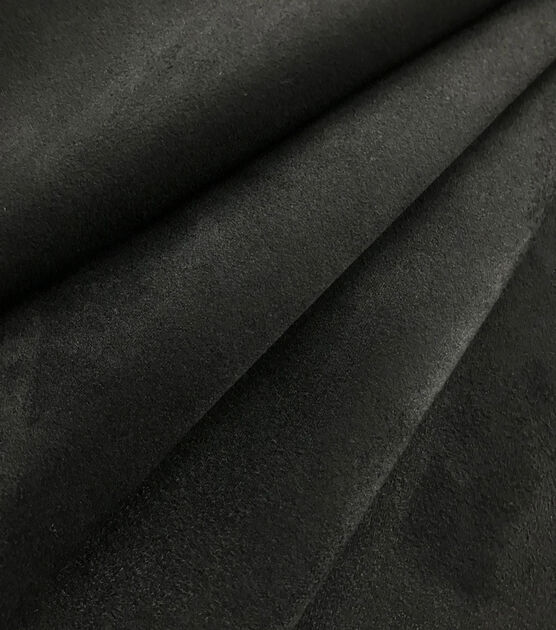Luxe Stretch Two-Ply Microfiber Suede/Scuba Fabric Black 15 yard