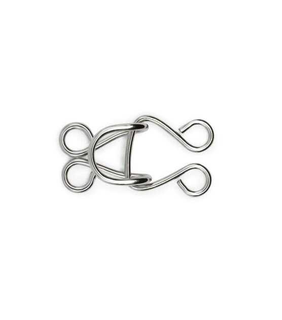 Dritz No-Sew Hook & Eye Closures, 4 Sets, Nickel