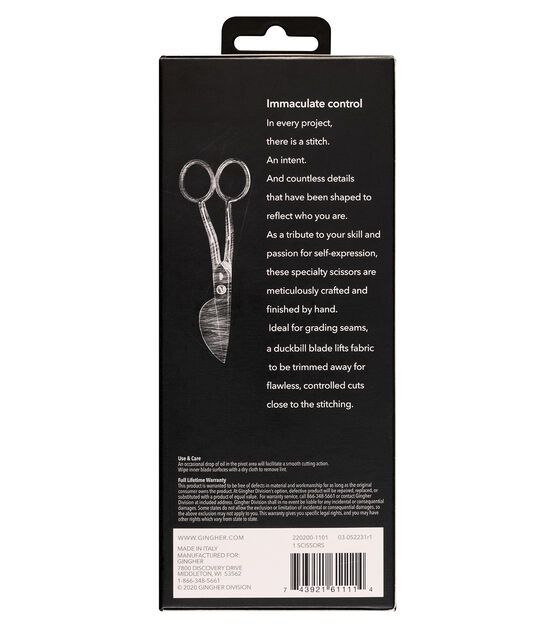 New 6 Applique Duckbill Scissors Black Dep & Embroidery Double Curved  Scissors