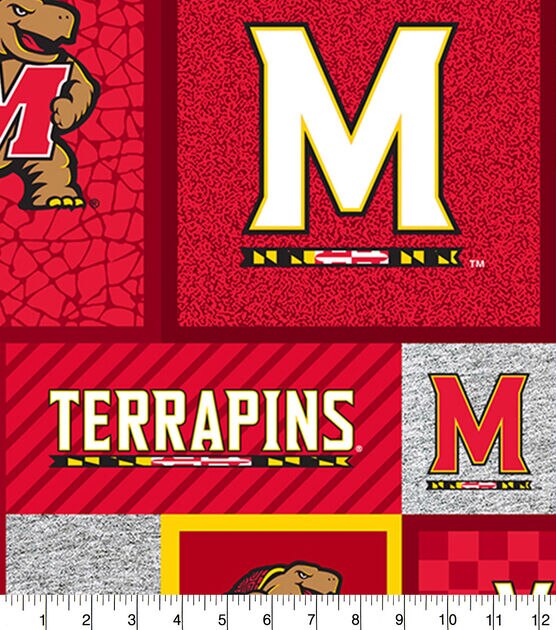 University of Maryland Terrapins Fleece Fabric College Patch