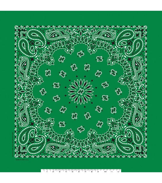 22" x 22" Cotton Paisley Bandana, , hi-res, image 9