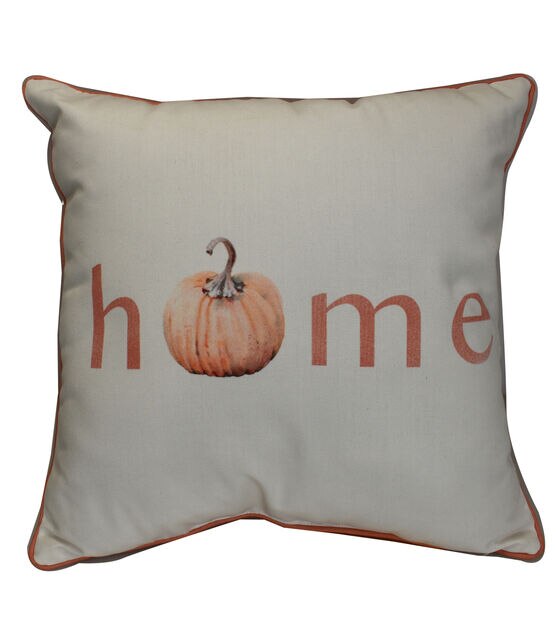 Wheat Plaid Pumpkin Pillow 18x18 - Allysons Place