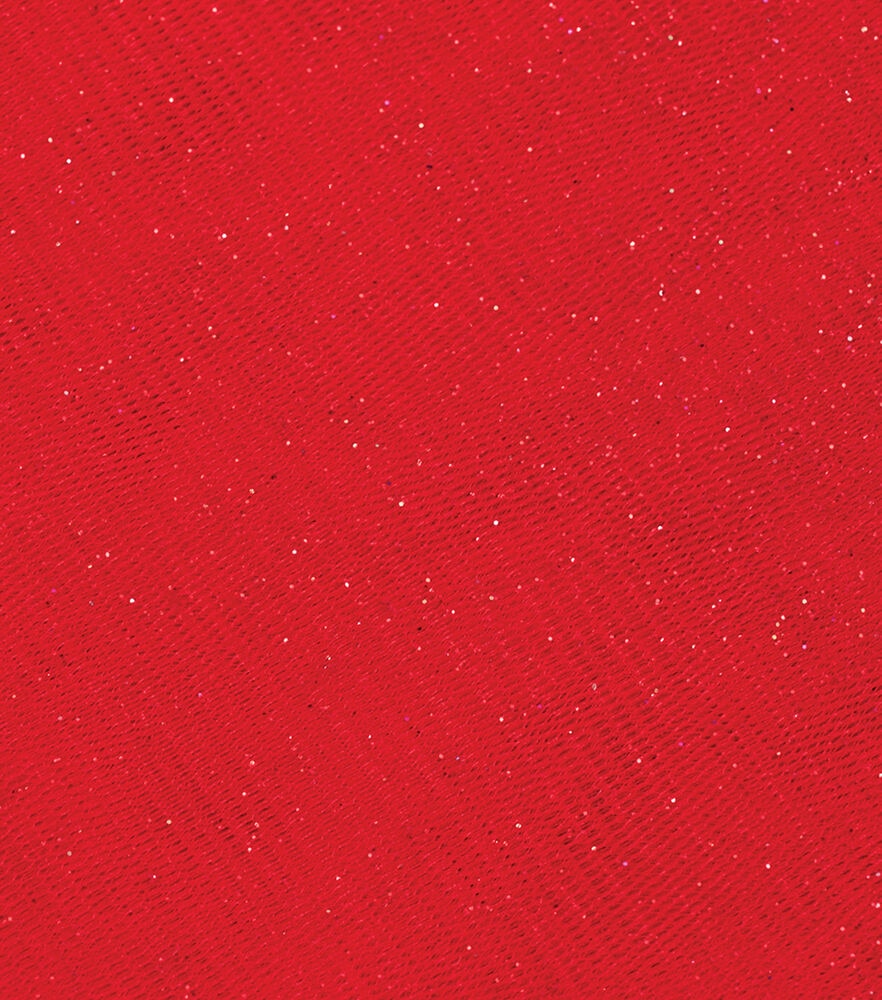 Sparkle Tulle Fabric, Red, swatch